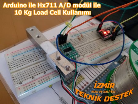 Arduino ile Hx711 A-D modl ile 10 Kg Load Cell Kullanm