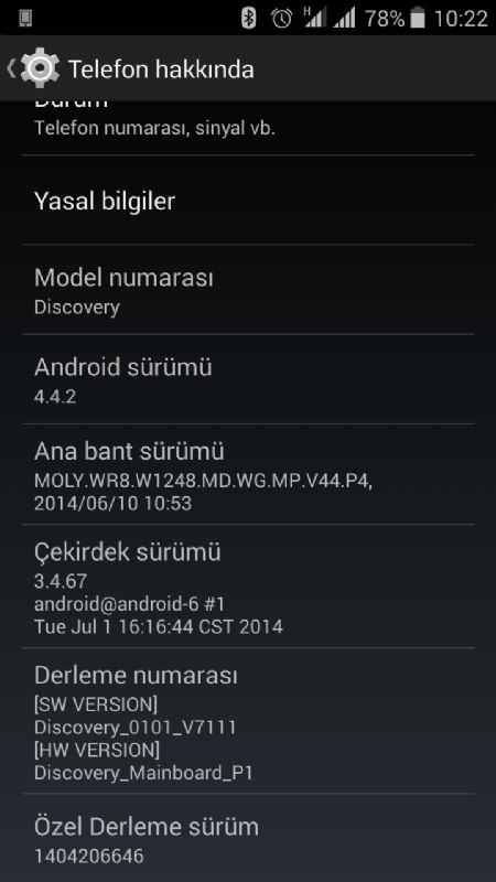 General Mobile Discovery KitKat V7111 (MTK 6589)